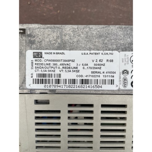 Inverter CFW09 model CFW090005T384PSZ...