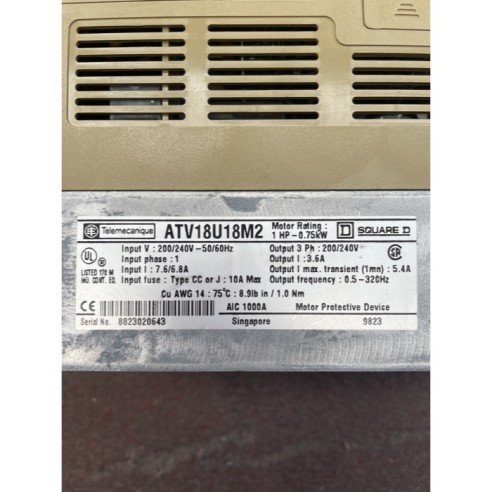 Inverter TELEMECANIQUE altivar 0.75kv...